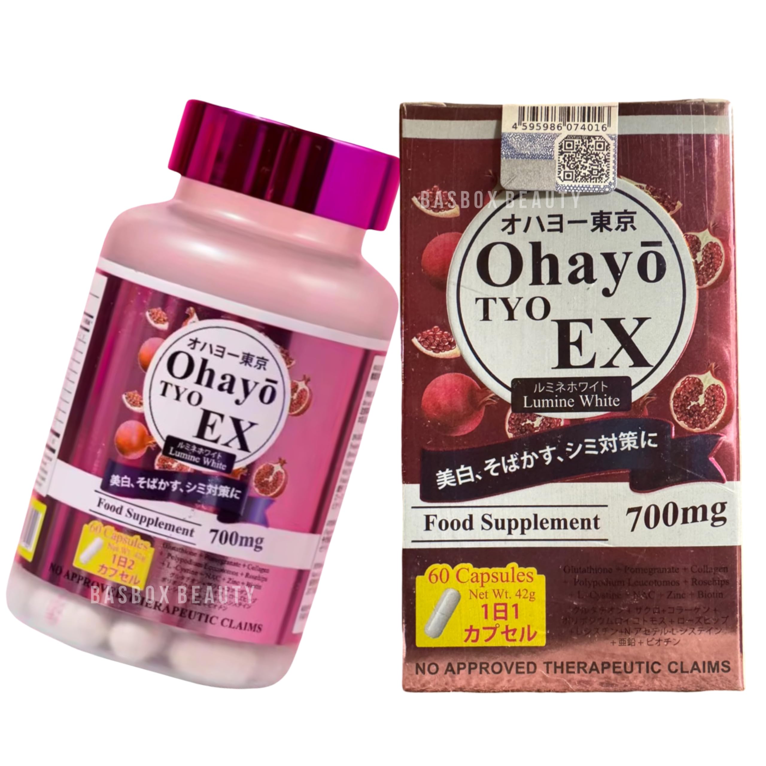Amazon.com: OhayoTYO EX Lumine White Glutathione 700mg 60 Capsules