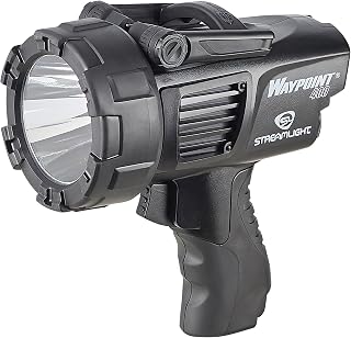 Streamlight WayPoint 400 Rechargeable 1400-Lumen Pistol-Grip Spotlight - 1265m Beam, Waterproof, Floating Black