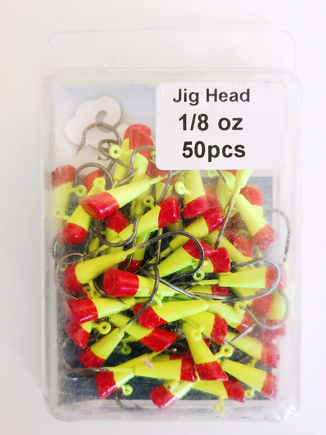 Painted Shad Dart Jigs Jigheads, 1/8 oz, 50 Per Pack