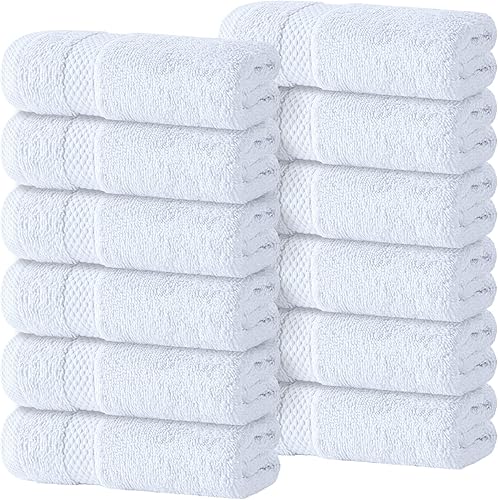 White Classic - Juego de lujo de toallas de baño para baños hoteles spa y cocina toallas de algodón egipcio de alta absorción y de calidad hotelera White Classic - Juego de lujo de toallas de baño para baños hoteles spa y cocina toallas de algodón egipcio de alta absorción y de calidad hotelera