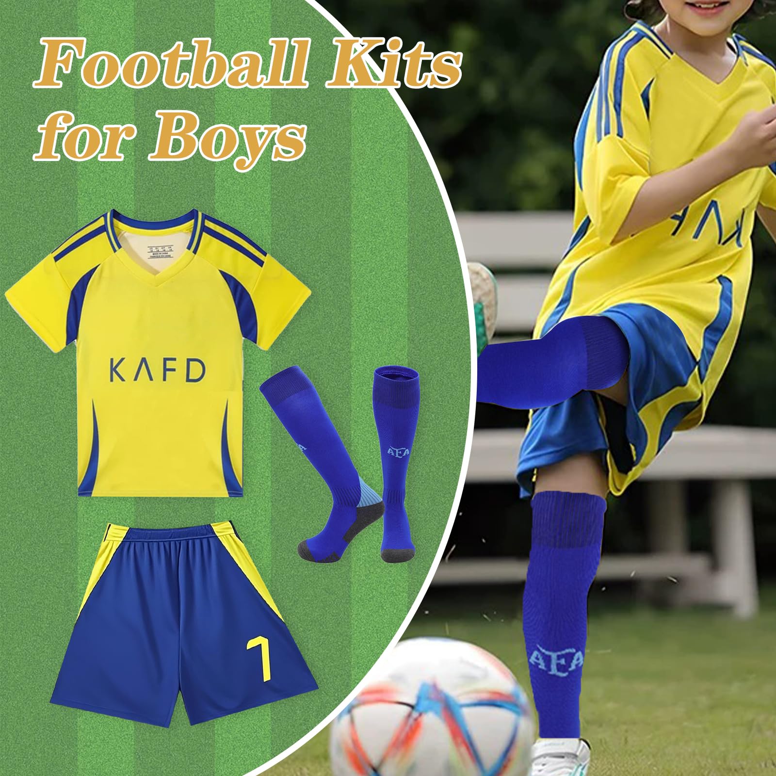 Okdance Kit da calcio per bambini, nuovo kit da calcio per ragazzi, maglia da calcio per casa e fuori casa, set di abbigliamento da allenamento regalo per ragazzi e ragazze