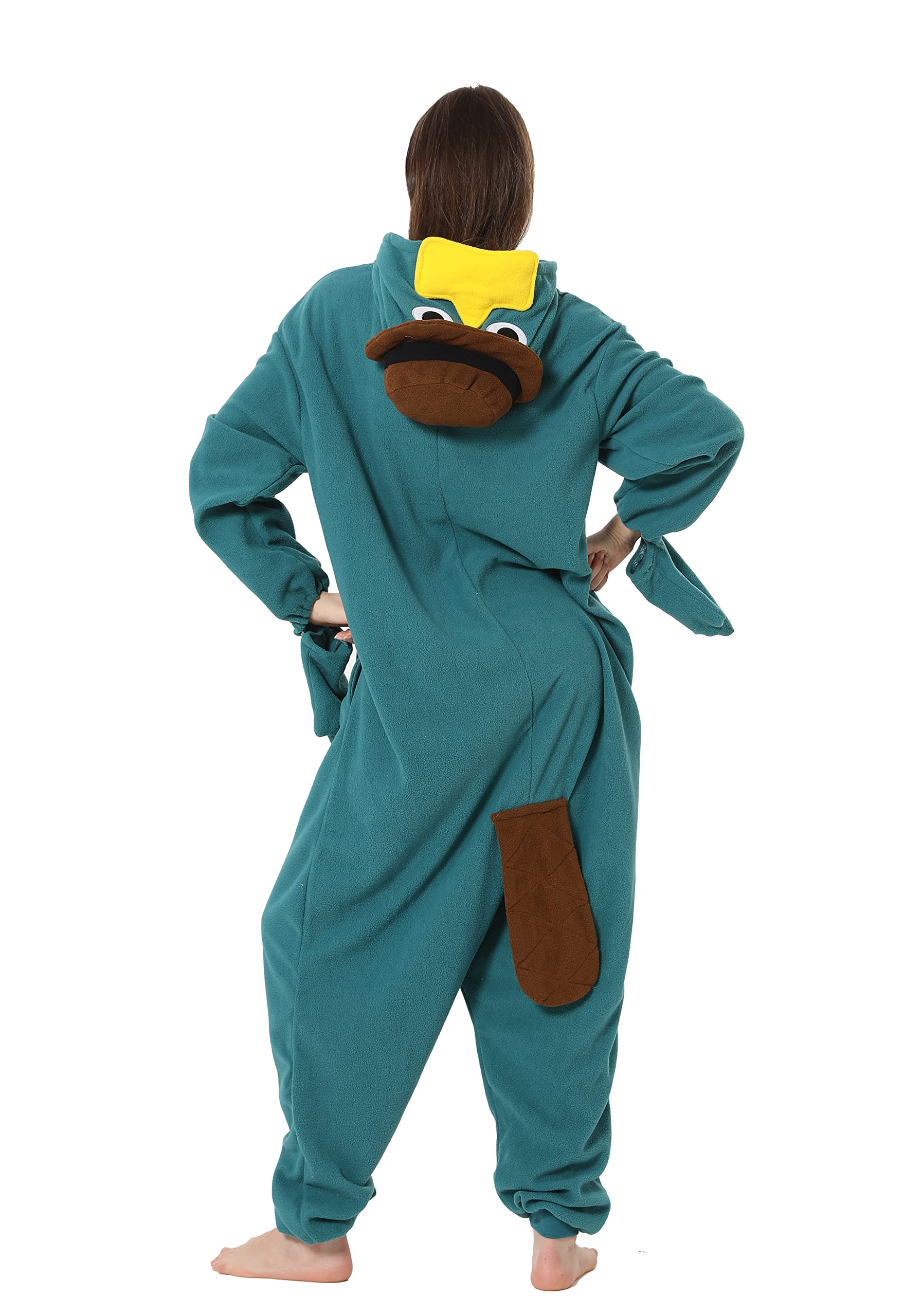 LorranTree Relaxo - Costume da onesie con animali e relax, da donna, per Halloween, per cosplay, platypus, per adulti