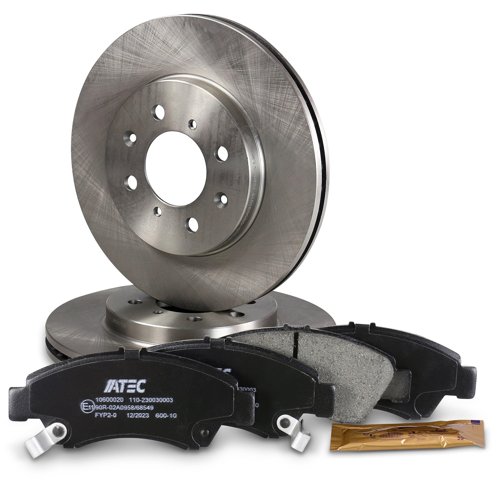 BESTPRICE Set freni asse anteriore incl. dischi freno ventilati Ø 258 mm + pastiglie freno anteriori, compatibile con HONDA JAZZ II (GD_, GE3, GE2), JAZZ III (GE_, GG_, GP_, ZA_)