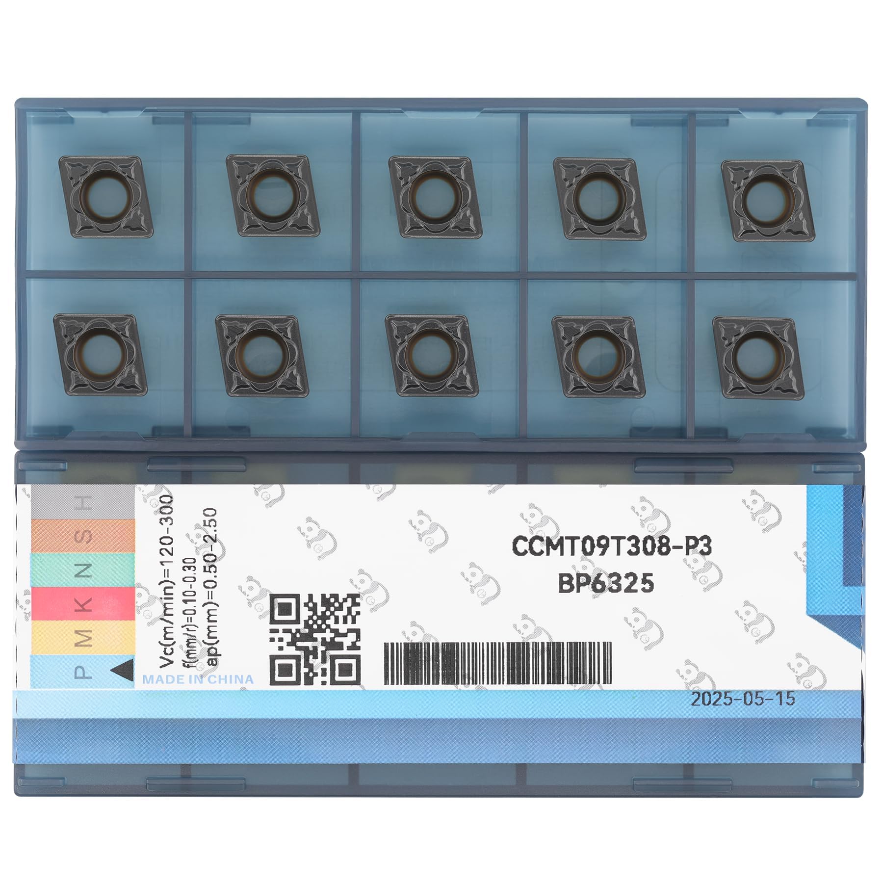 Carbide Inserts for Lathe - CCMT32.52, 10 Pcs -1
