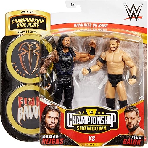 Miniatura 2 de WWE Roman Reigns vs Finn Balor Championship Showdown 2 Pack 6 en figuras de acción Monday Night RAW Battle Pack para edades de 6 años en adelante