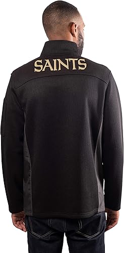 Miniatura 10 de Ultra Game Sudadera de forro polar con cremallera corta para hombre con bolsillos con cremallera