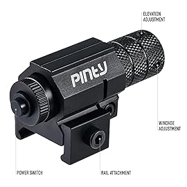 Pinty Compact Tactical Red Laser Sight with Picatinny Mount Alan Wrenches for Hunting - Easy and Bright