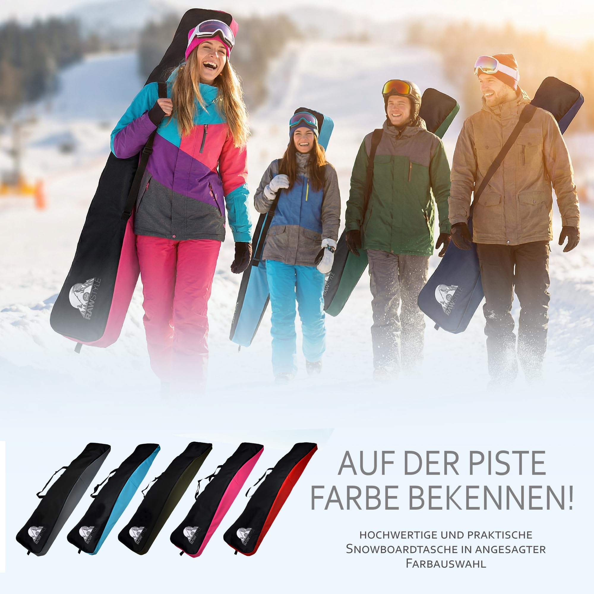 Rawstyle Bolsa para snowboard 170 cm XXL