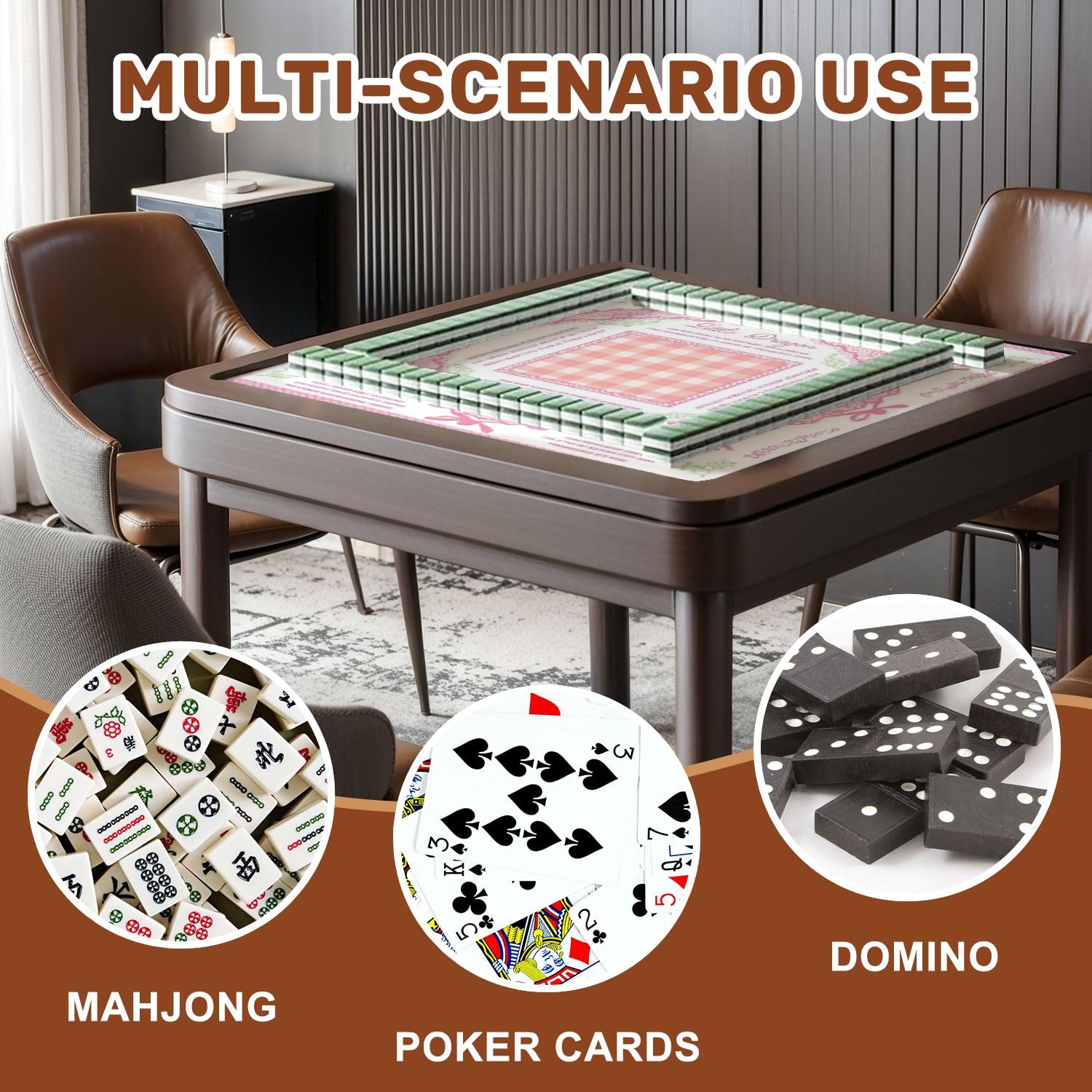 Zachte Crystal Velvet Mahjong Mat Voor Tafels, Antislip Zachte Crystal Velvet Mahjong Mat Voor Tafels, Antislip