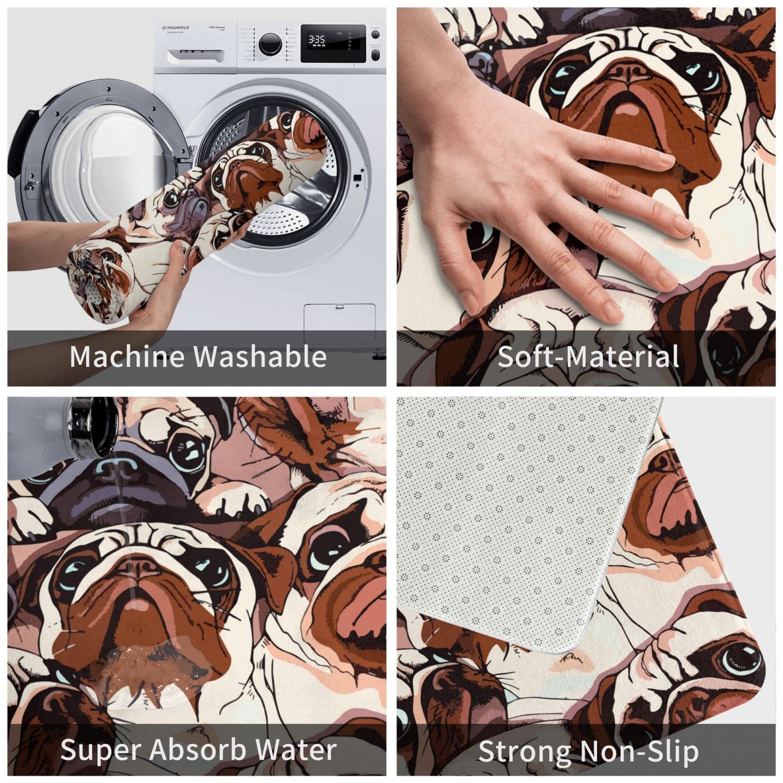 玄関マット 40×60cm バスルームマット 滑り止めマット 可愛い犬 Amazon | かわいい犬小さい 玄関マット バスマット 滑り止め お風呂