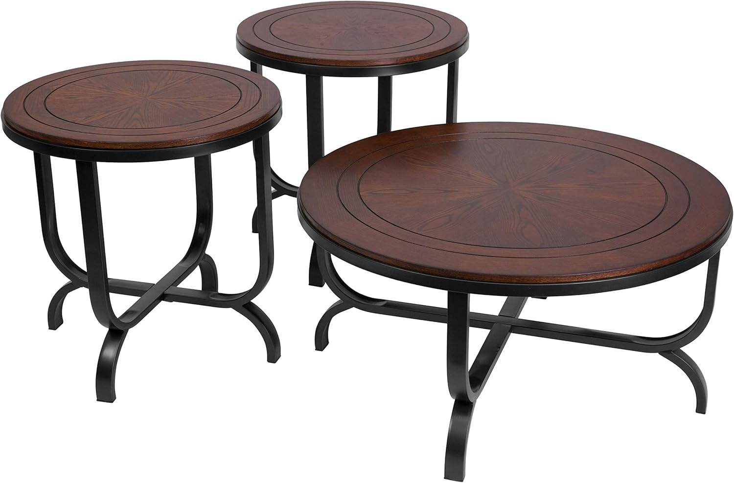 Signature Design by Ashley Ferlin Contemporary Round 3Piece Table Set with 1 Coffee
