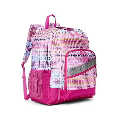 L.L.Bean Kids Deluxe Bookpack Print IV Bags Hibiscus Dash, Polyester/Polyurethane/Textile