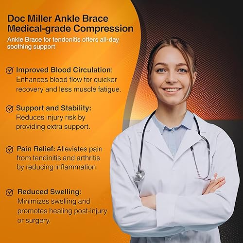 Miniatura 5 de Doc Miller Manga de compresión de tobillo y pie para aliviar el dolor, tendinitis de Aquiles, neuropatía, nano calcetines para mujeres y hombres,