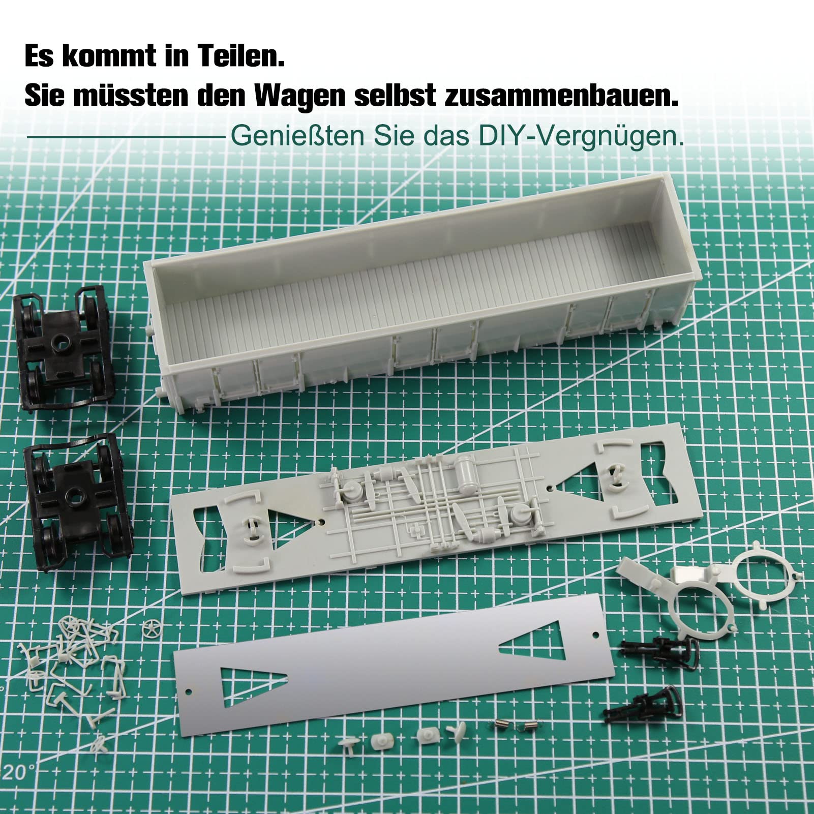Evemodel 2 pz Ho Scala 1:87 Vuoto Smontato Gondola Modello di Auto Ferrovia Fai da Te Wagon C8742JJ