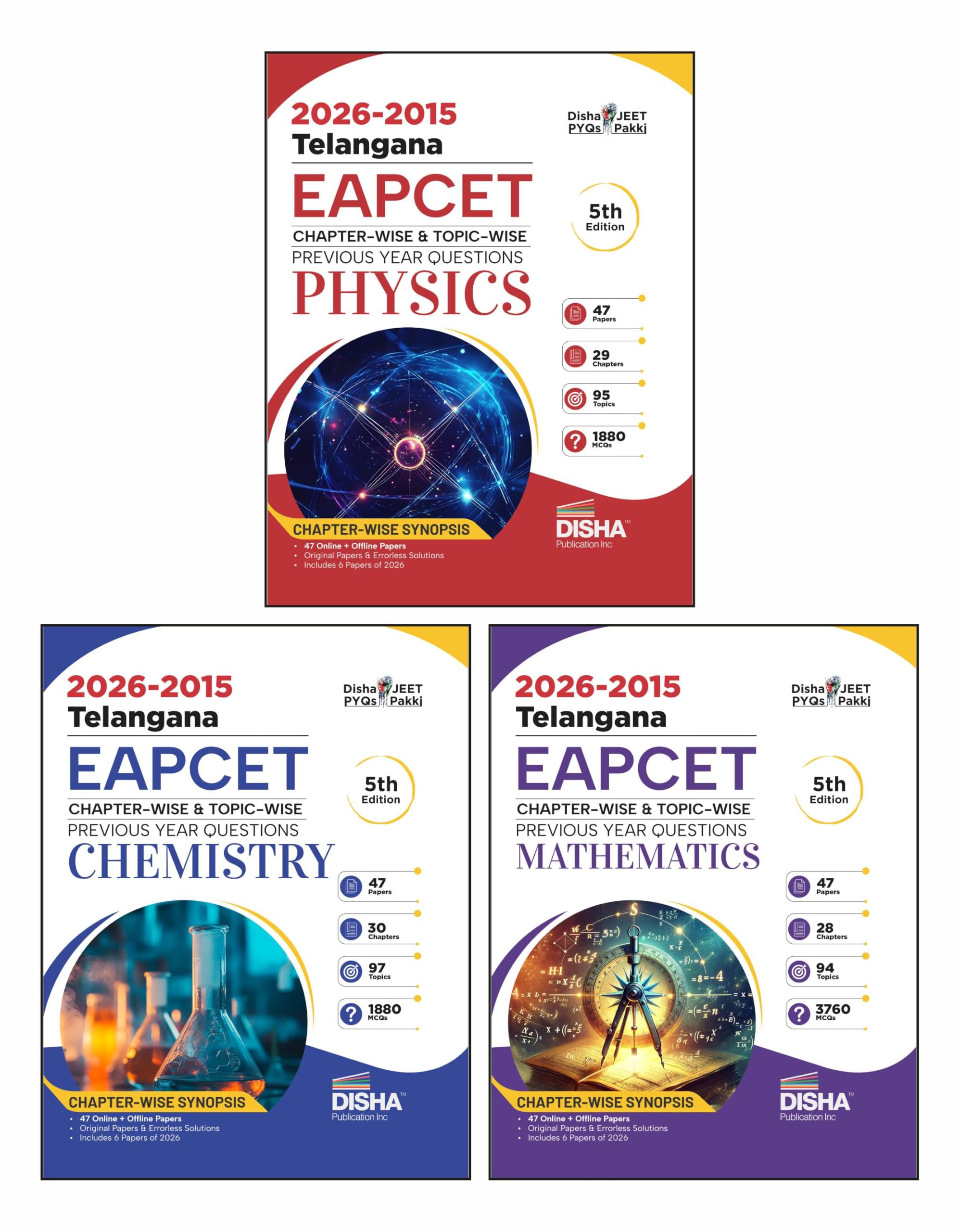 Disha 2026 - 2015 Telangana EAPCET Chapter-wise & Topic-wise Physics, - Image 1