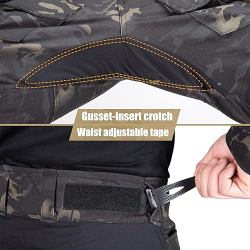 Miniatura 3 de VOTAGOO Pantalones de combate con rodilleras, G3 Caza Camo Pantalones para Hombres Tactical Militar Paintball Pantalones Airsoft Gear