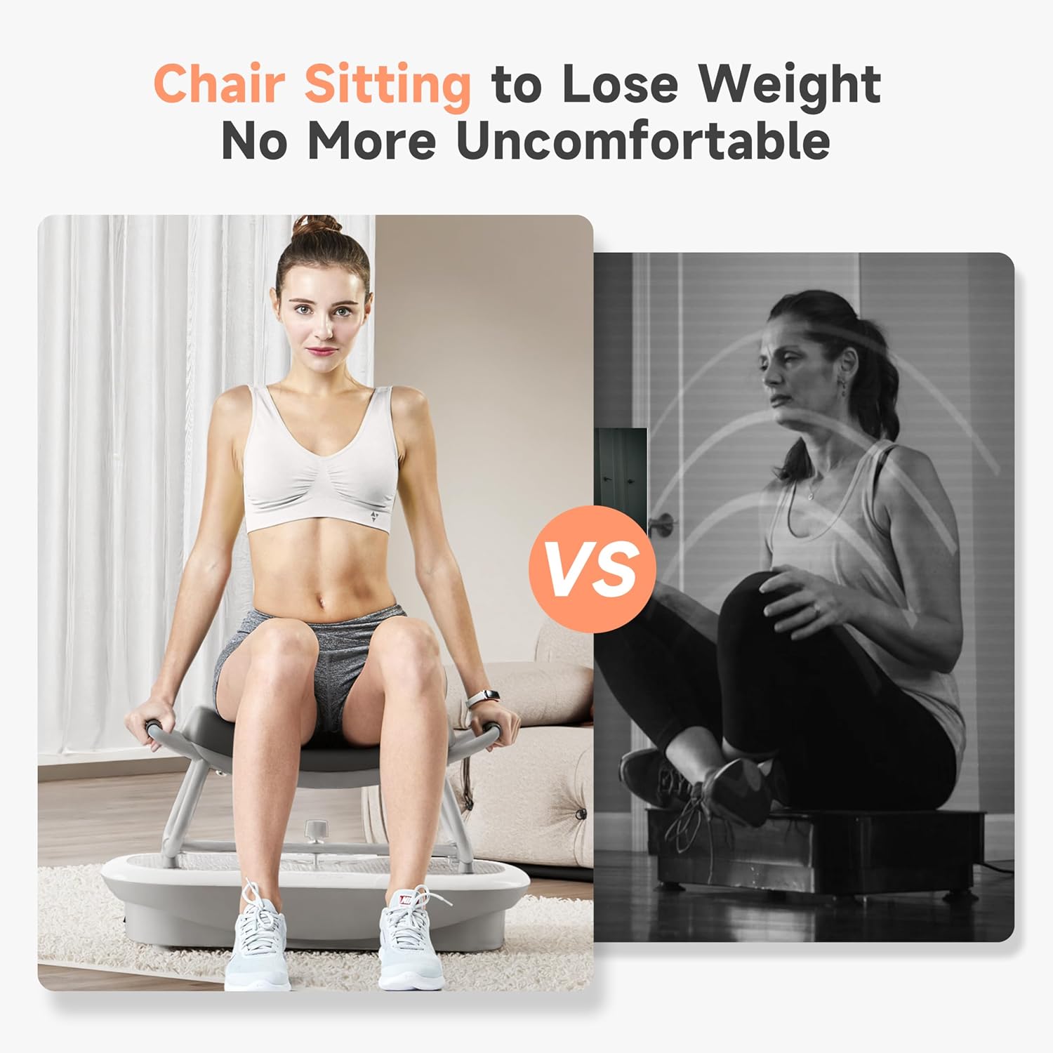 Wonder Core Vibration Plate Exercise Machine for Weight Loss, Power Shake Plate Vibration Plate for Lymphatic Drainage, Vibrating Plate for Whole Body Fitness Equipment Exercise Equipment for Home