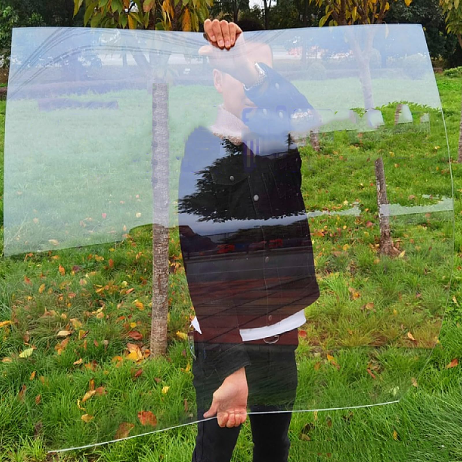 Plaque Acrylique Transparente Feuille De Plastique En Polycarbonate,Panneau D'endurance De 1mm,Antichoc et résistant aux UV Couverture de Toit,pour Jardin,Serre,Abri de Voiture (0.8x2m)