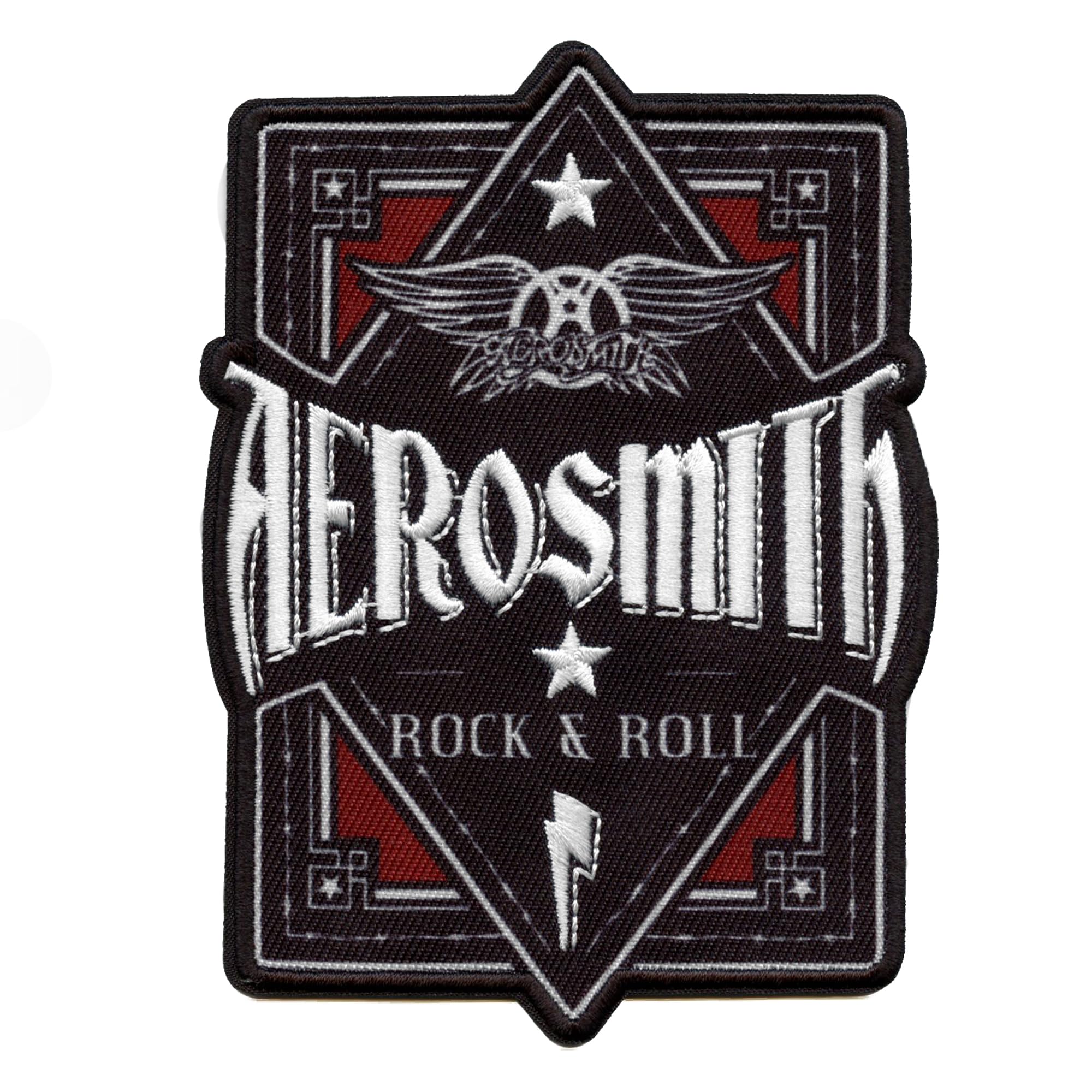 C&D Visionary Black, Red, White Aerosmith Rock & Roll Patch