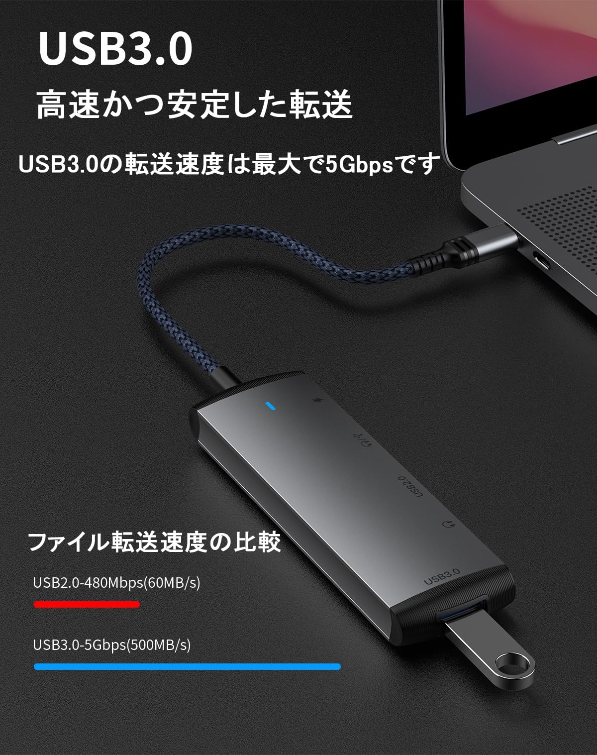 Amazon.co.jp: GUROYI 5 in 1 USB C ハブ タイプCイヤホン変換ケーブル