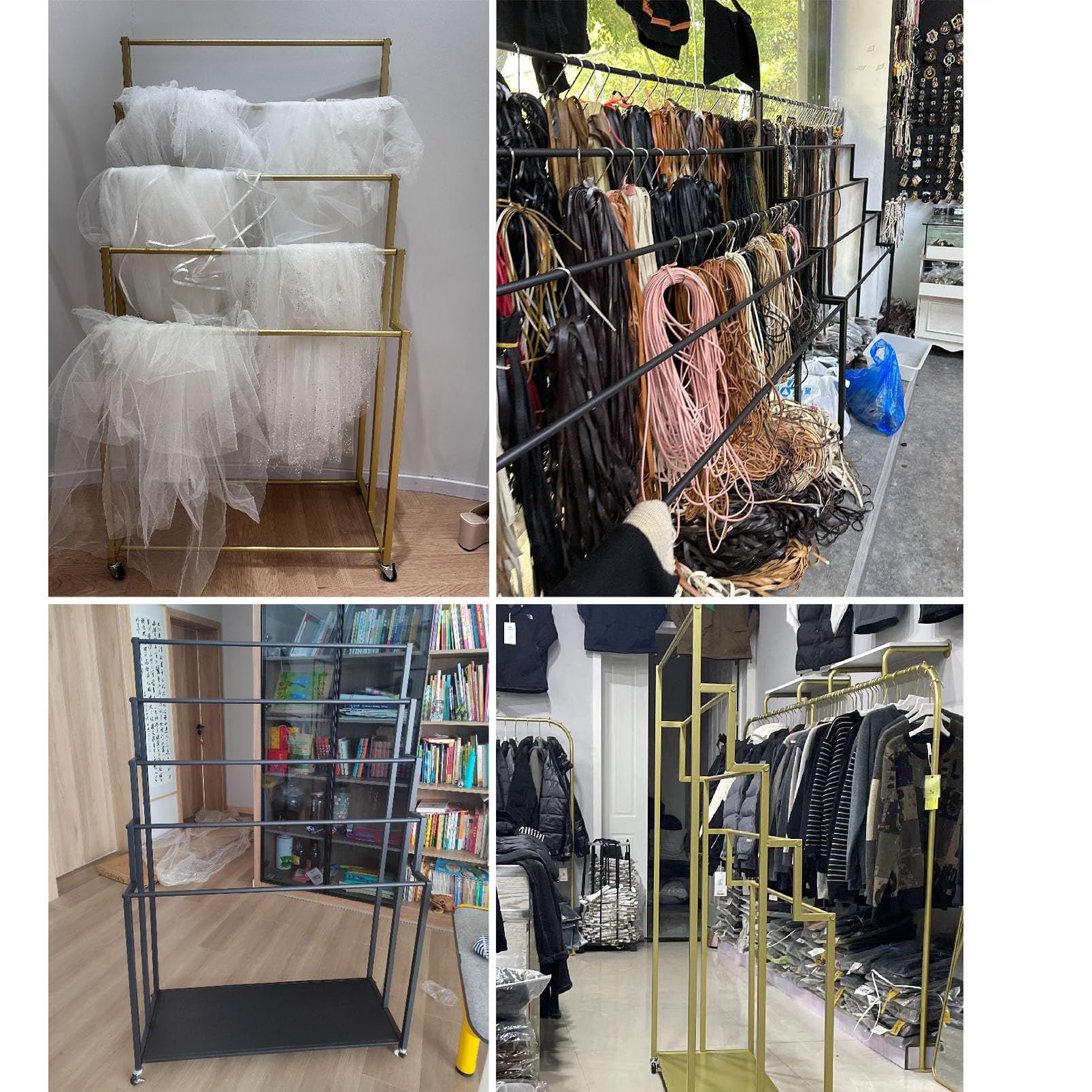 Soporte de exhibición de bufandas de pie, soporte de bufandas de metal comercial, organizador de hiyab, perchas para pantalones, perchero para colgar sábanas, cinturones, trajes y pantalones, percha