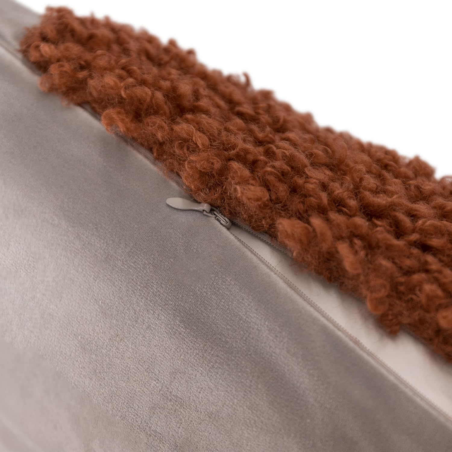 JWH Poodle Throw Pillow Cover Curly Brown Teddy Pillow Case Decorative Dog Shaped Cushion for Home Bed Couch Living Room 18x18 Inches Camel