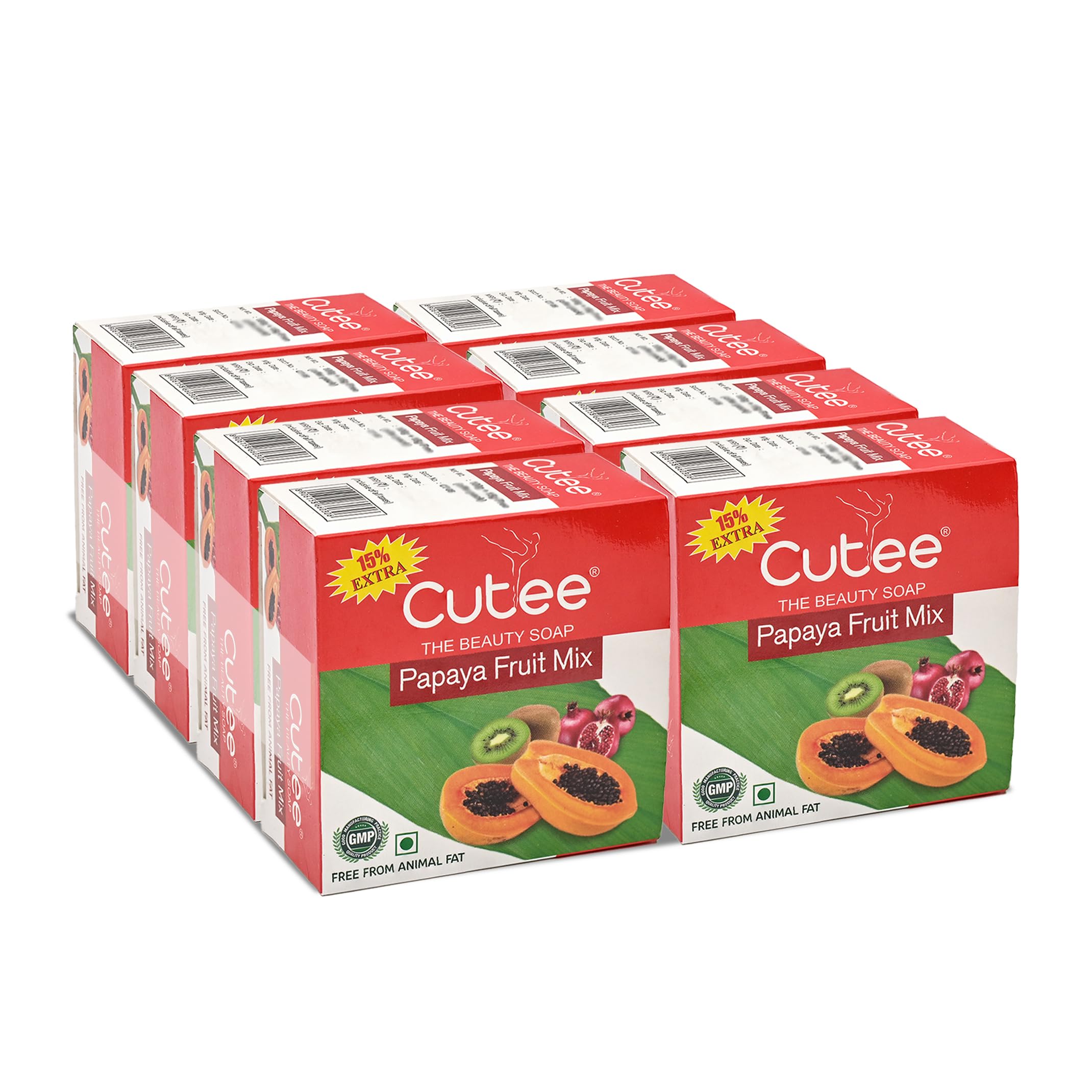 Cutee Papaya Fruit Mix Bathing Soap A Fruity Bath Experience for Refreshing and Nourished Skin, Ideal for All Skin Types Long-Lasting Fruit Mix Fragrance, 115g Each (Bathing Soaps Pack of 8)-image-27