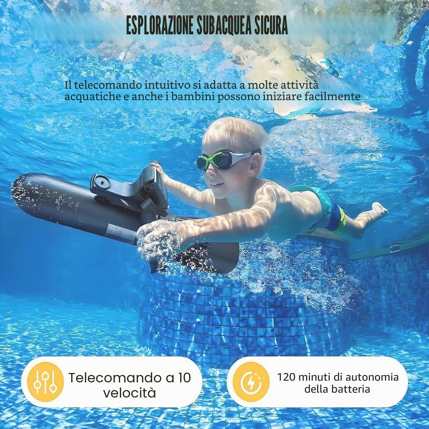 Motore per Paddle Board 500W Elica Brushless Batteria 10000mAh Telecomandato