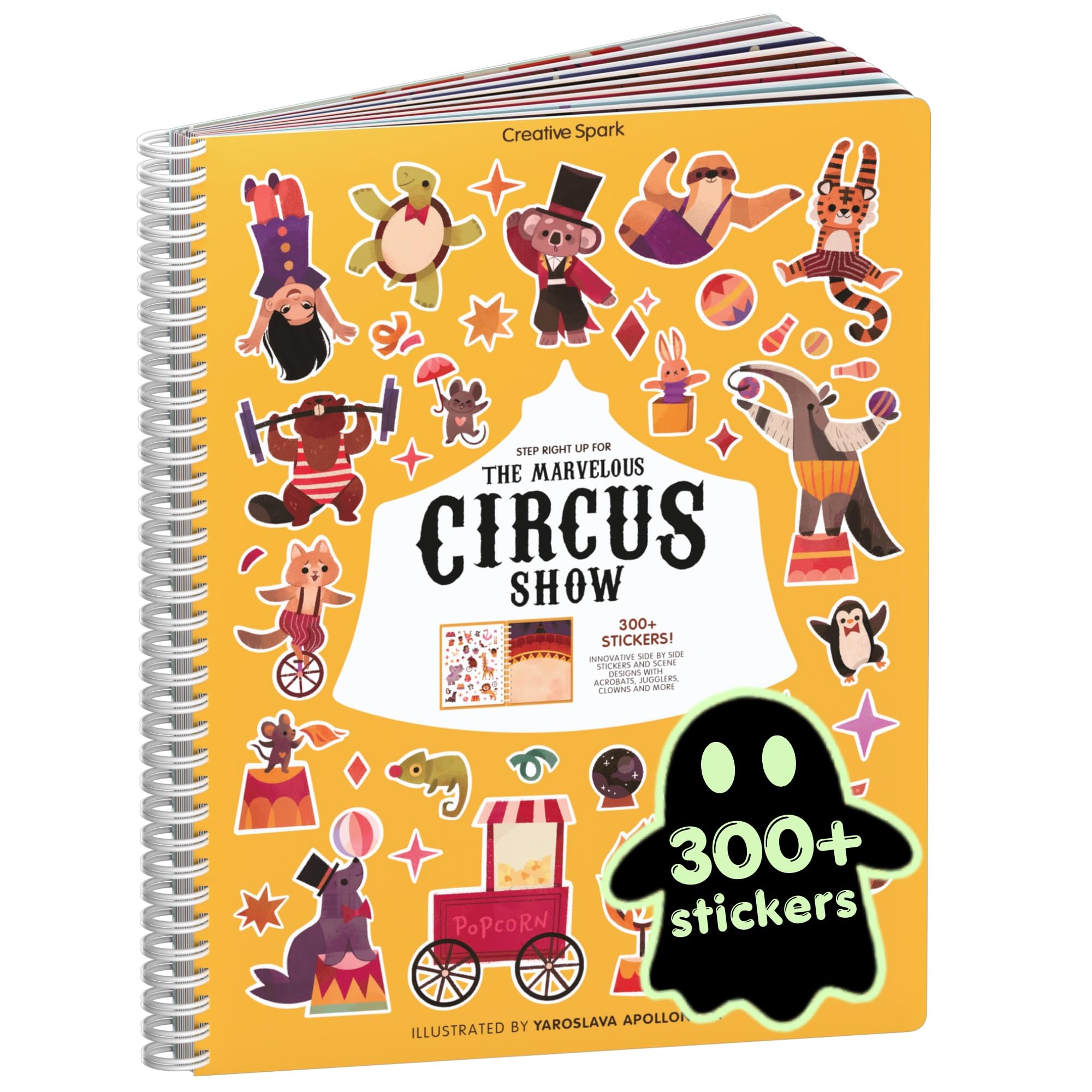 Cupkin Circus Show Coloring &amp; Sticker Activity Book | 300+ Stickers
