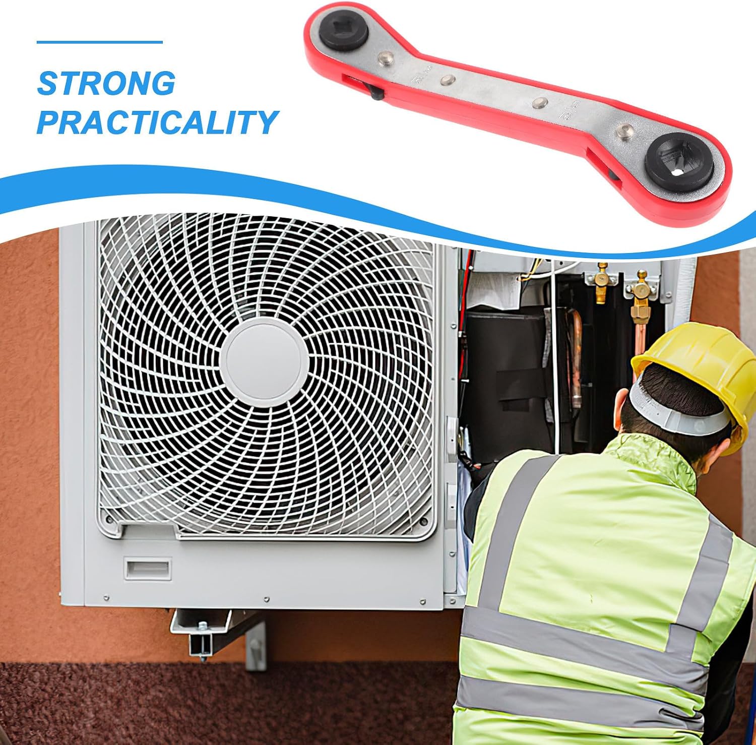 Ratcheting Refrigeration Wrench Double Ended for Hvac Valve Service
