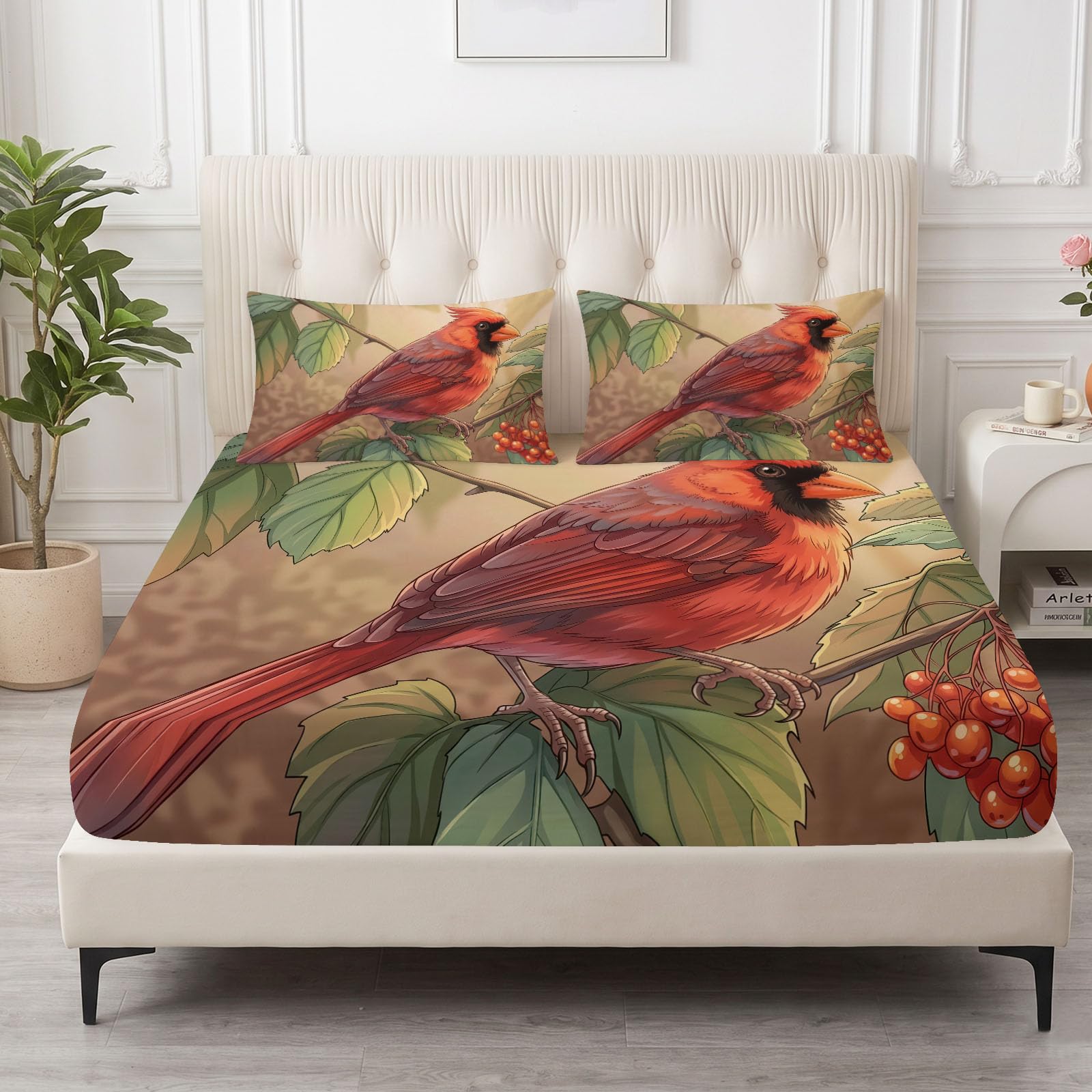 Sábana bajera ajustable para cama individual rústica de 90 x 190 cm, de microfibra suave, para niños y adolescentes, resistente a la decoloración, con bolsillo profundo de 30 cm, color rojo