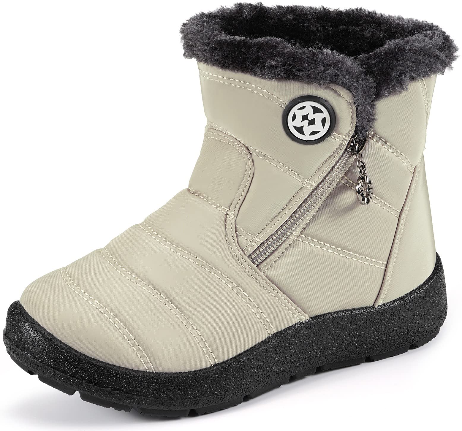 Girl's Boy's Winter Snow Boots Ankle Boots for Kids Boots Warm Fur Anti-Slip