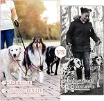 Double Dog Leash No Tangle, Adjustable Split Leads Dual Pet Walking Leash with Comfortable Padded Handle for Three Dogs, Hands - Free Dual Leashes for Small/Medium Pets (Black, Three Leashes)