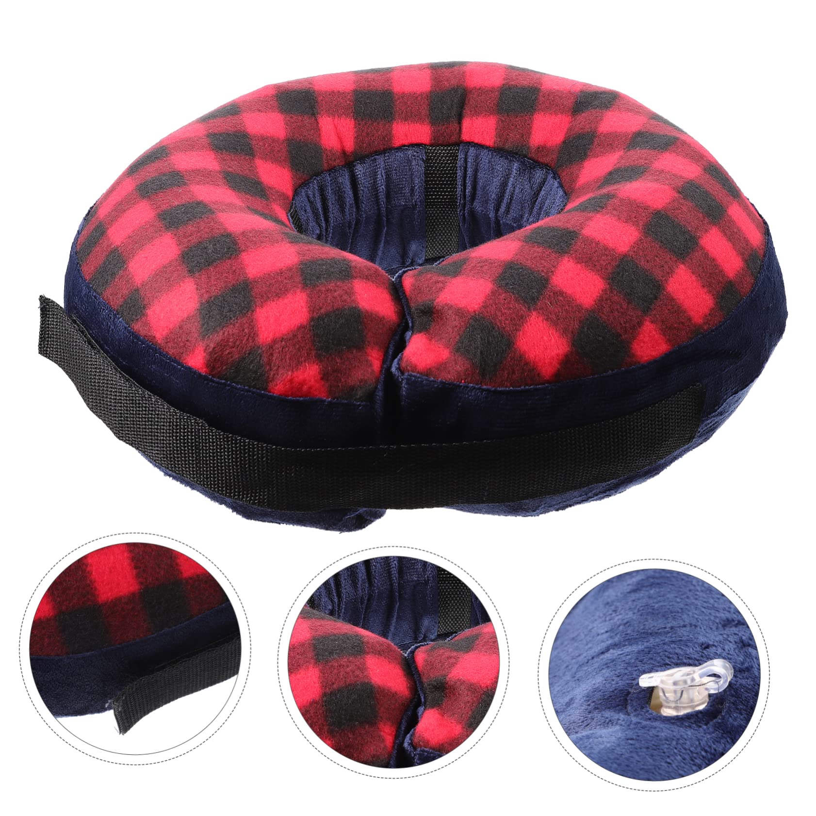 DOITOOL 4pezzi Collare Di Inflabile Per Cani e Gatti Comfort e Protezione Post-operatoria Collare Elisabettiano Alternativo Adatto Per Riposo e Gioco Design Ciambella Per Movimenti