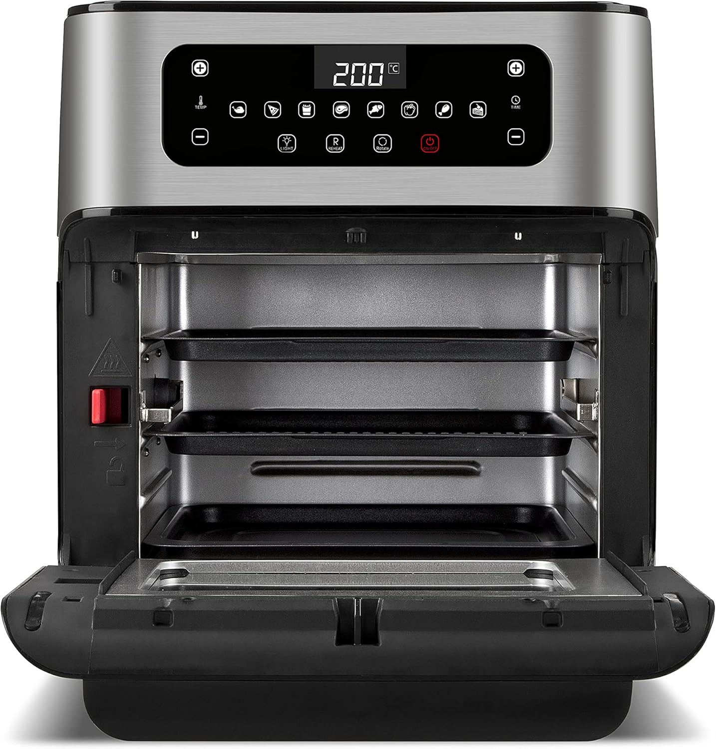 Girmi FG96 Forno Air Fryer Genio, 1500W, 11 Litri, 9 Programmi, Girarrosto, Cestello per Patatine, Spiedini, Ricettario, Acciaio INOX Girmi FG96 Forno Air Fryer Genio, 1500W, 11 Litri, 9 Programmi, Girarrosto, Cestello per Patatine, Spiedini, Ricettario, Acciaio INOX