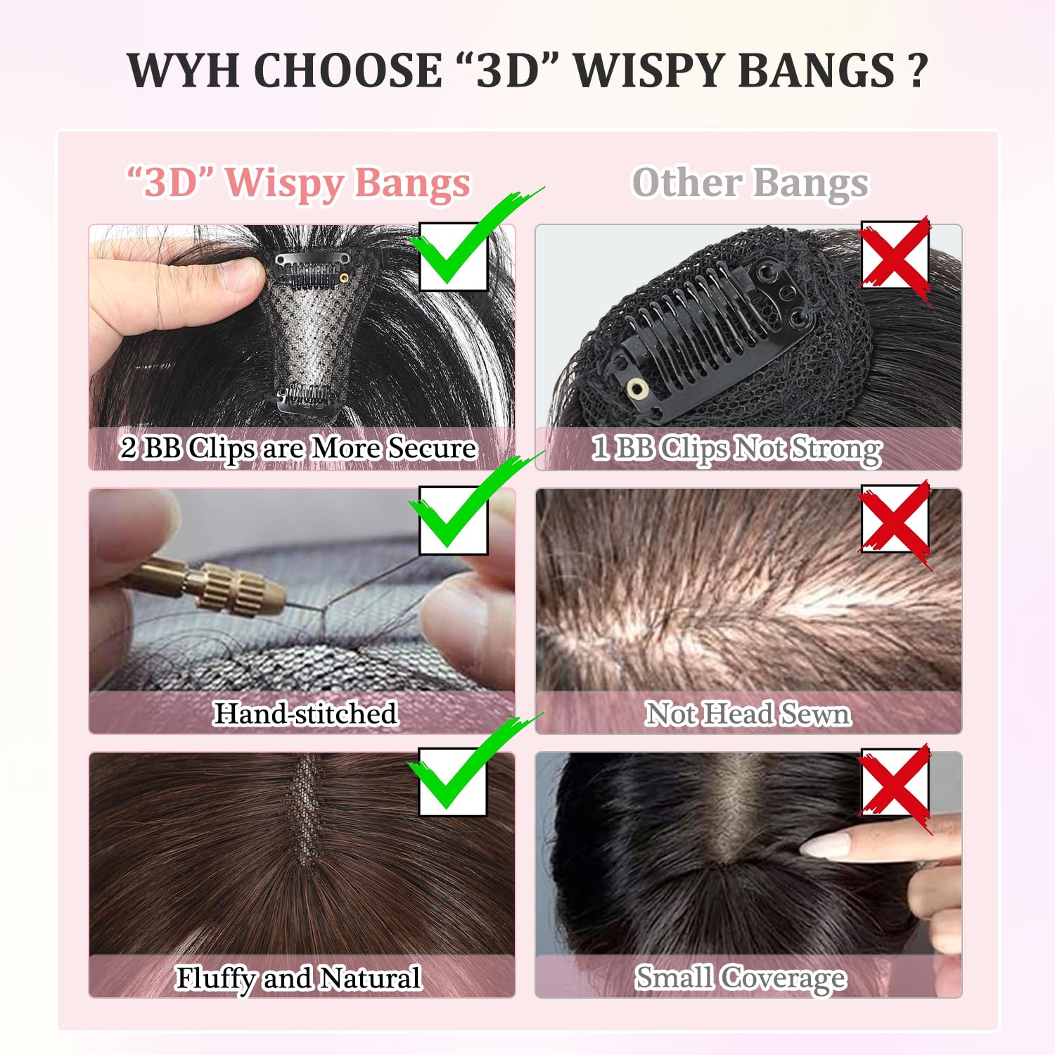 Clip-in-Fransen, 3D-360-Abdeckung fr Damen, knstlicher Pony, flauschiger  Pony, Haarteile fr Damen, Braun / Schwarz, 3D-Fransen zum Anklippen :  Amazon.de: Kosmetik