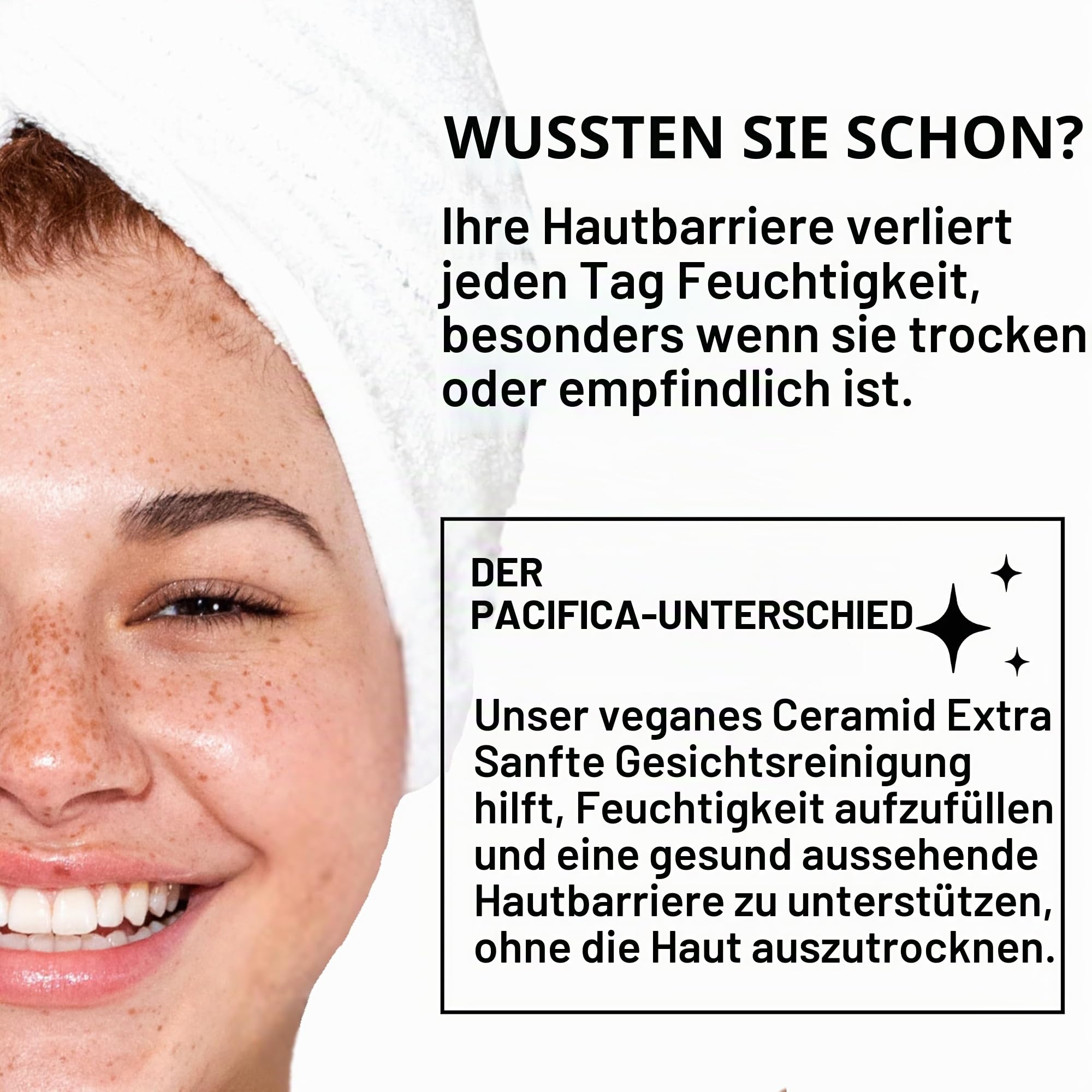 Pacifica Gesichtsreiniger für empfindliche Haut Gesichtsreiniger Vegan Ceramide Barrier Repair Extra Sanft für Täglich Duftfrei für empfindliche Haut Saubere Schönheit Vegan & Tierversuchsfrei