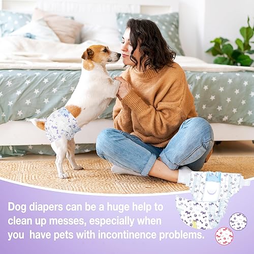 Miniatura 6 de Pet Soft Pañales desechables para perras  Pañales desechables para perritos con indicador de humedad, pañales para cachorros y gatos, súper