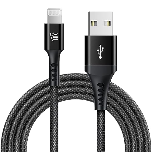 Miniatura 1 de LAX Certificado Apple MFi Cable Lightning de carga rápida para iPhone, cable de iPhone compatible con iPhone 14131211 Pro MaxXS MAXXRXSX87 6S 6 SE