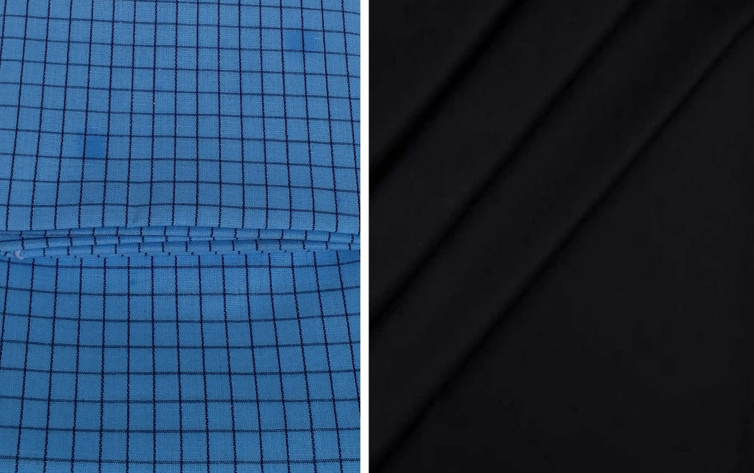 Pri & Su CottLinns Combo of Cotton Linen Checkered Shirt Fabric 800053 & Trouser 90009-image-11