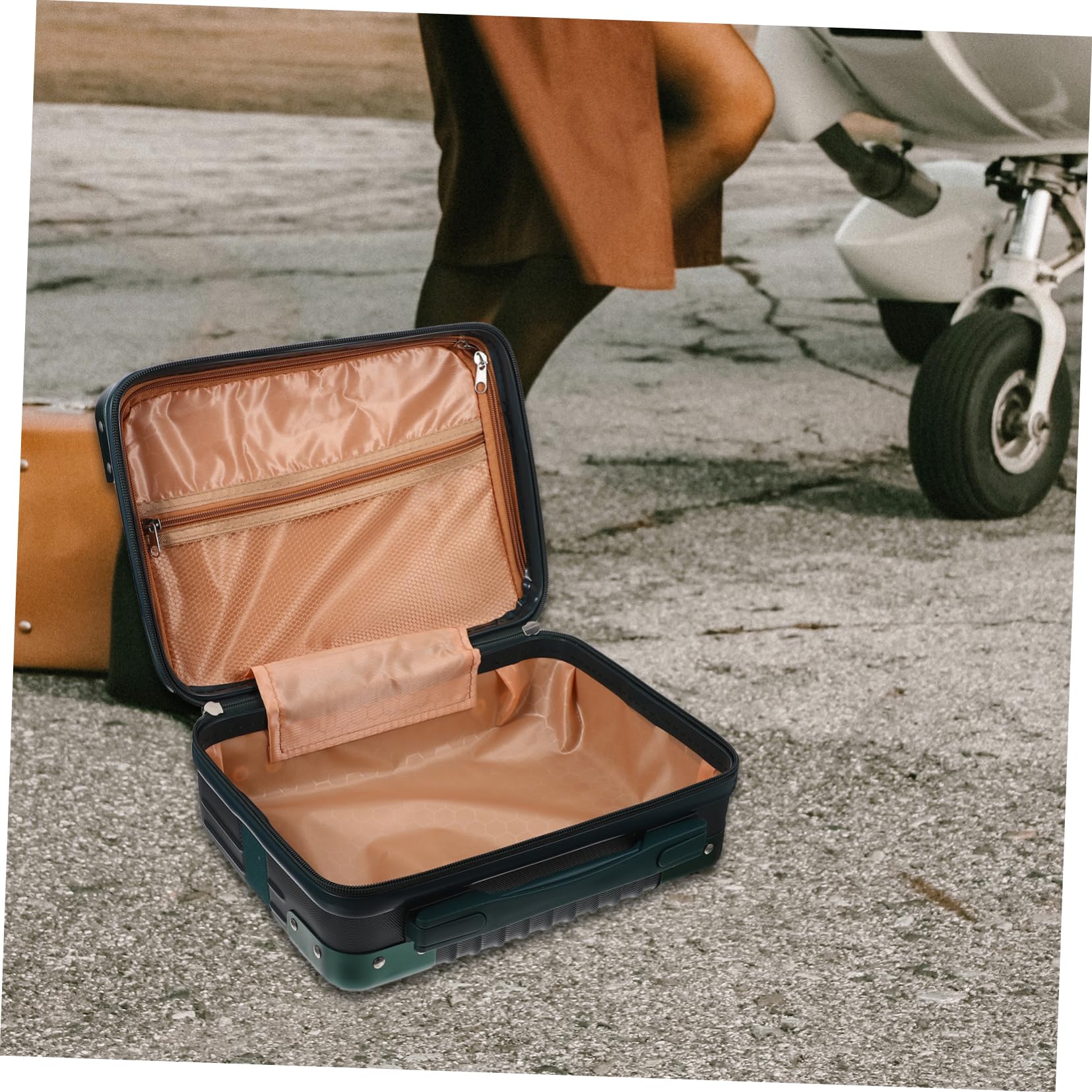 SHERCHPRY Borsa Cosmetica da Viaggio in Abs Verde Portatile per Trucchi e Prodotti per Bagno, Custodia per Viaggi e Spedizioni