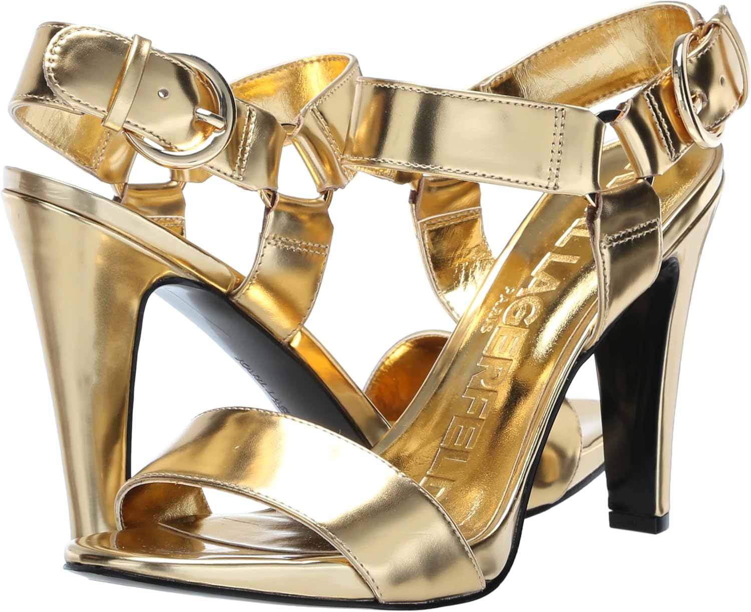 KARL LAGERFELD womens Cieone Evening Ankle Strap Dress Heel - Image 7