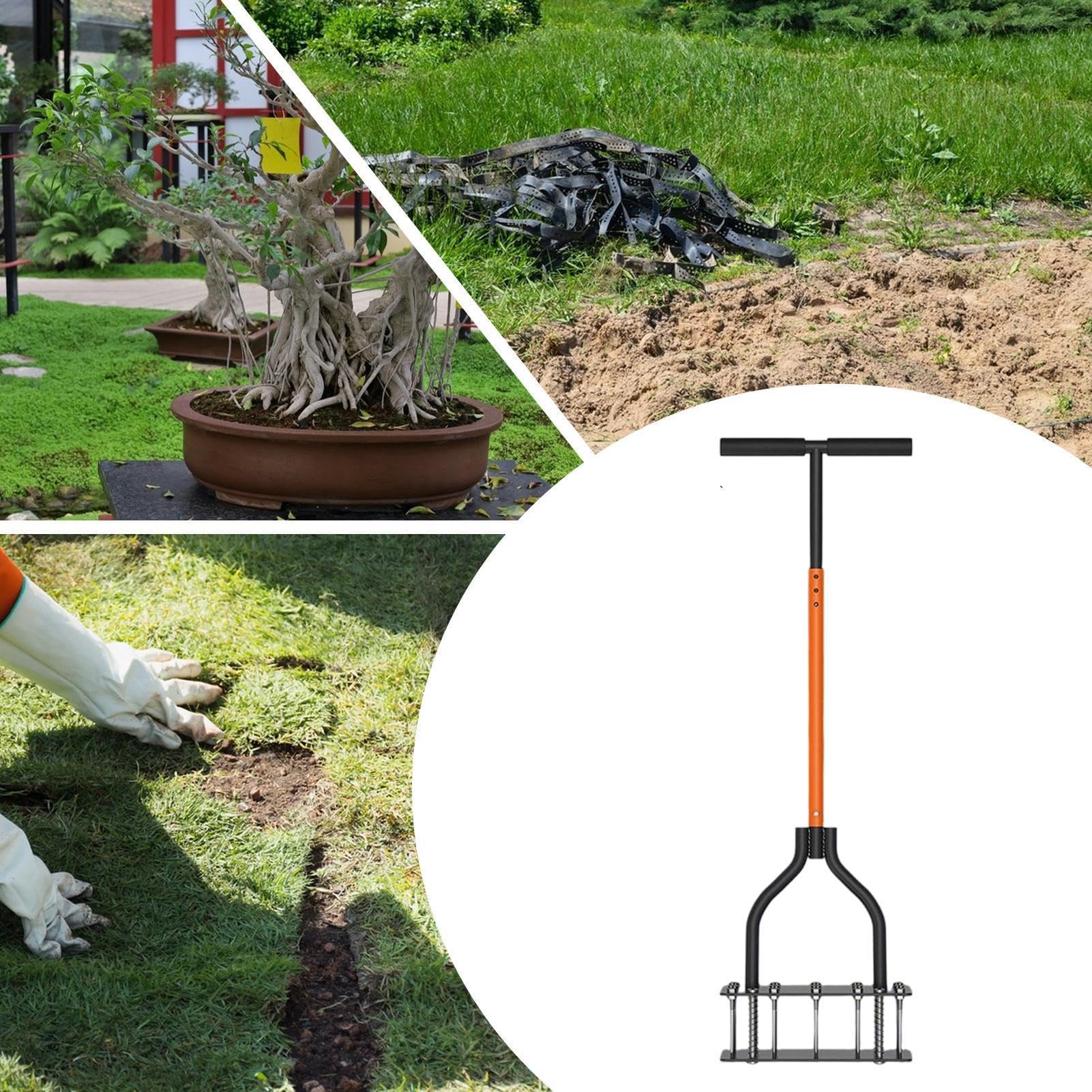 Aireador De Césped Herramienta De Jardín Reforzada Con Autolimpieza | Aireador De Jardín Reforzado Para Cuidado Del Césped En Jardines Campos Hogar Golf Parques Primavera Otoño Jardinería