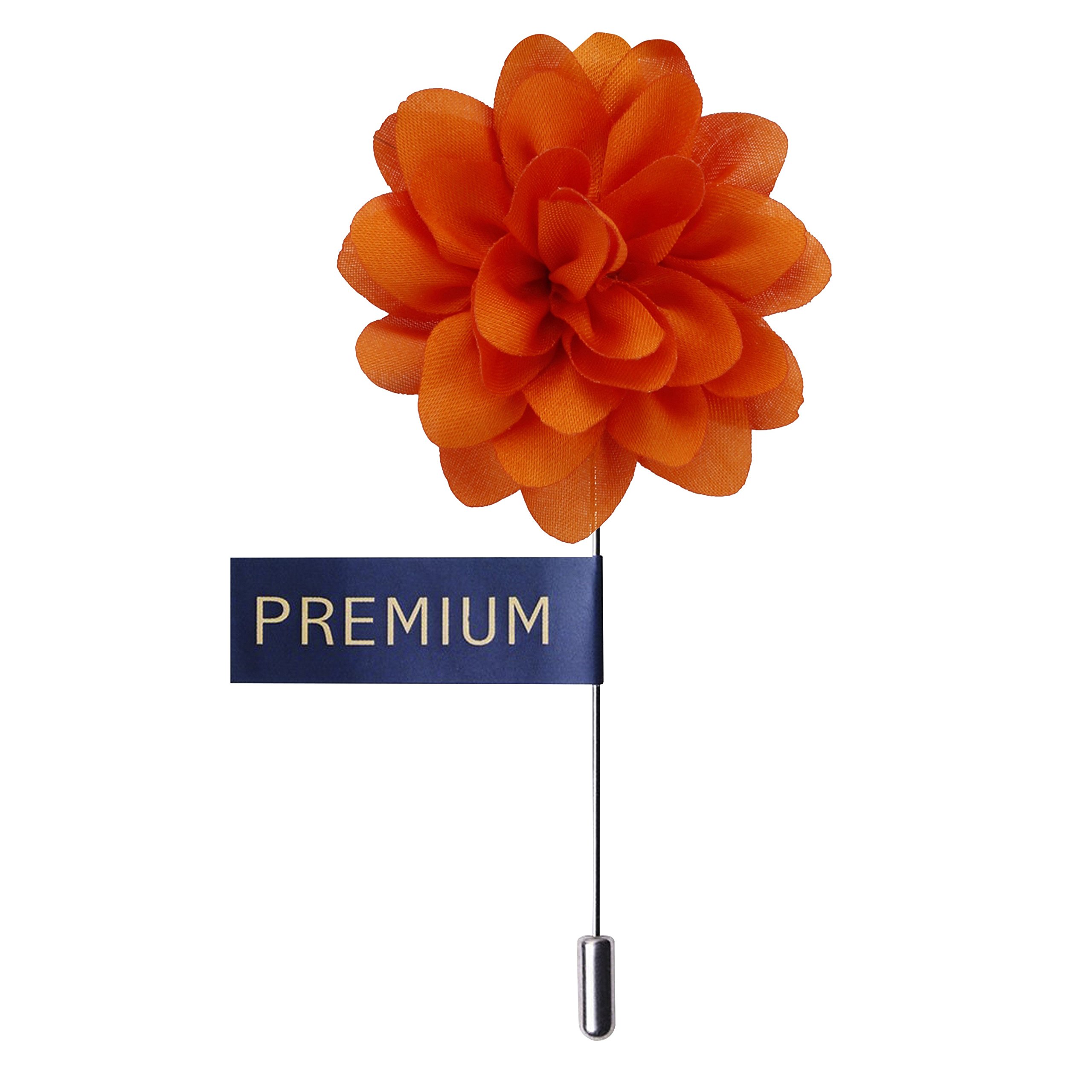 peluche Blooming Glamor - Orange Colored Brooch/Lapel Pin for Men-picture-10