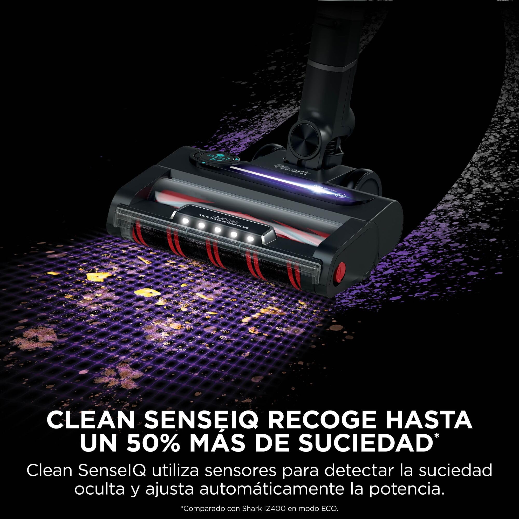 Shark Stratos Aspiradora sin Cable - Hasta 60 Minutos de Autonomía con Clean Sense IQ y Anti Hair Wrap - Incluye Kit de Limpieza para Coche - Cobre, IZ400EUTBK