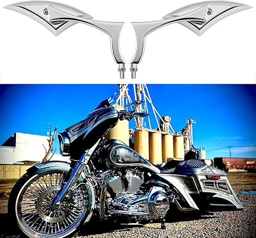 Miniatura 8 de Espejos retrovisores laterales de motocicleta de 0.315 in y 0.394 in compatibles con Harley Sportster Custom Iron 883 Road King Street Softail