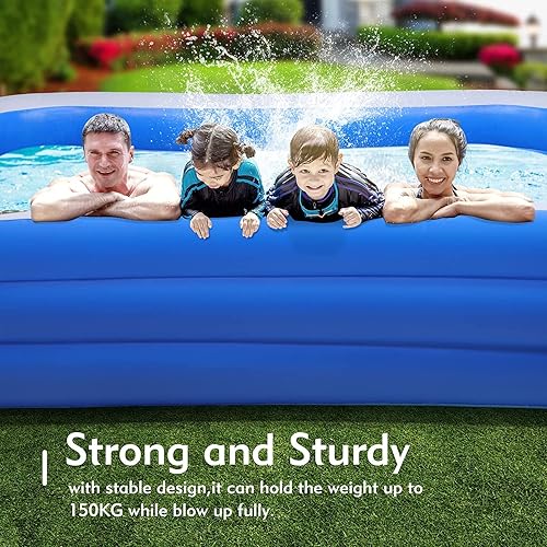 Miniatura 3 de GUAHKUN - Piscina inflable para niños piscina inflable de tamaño completo para niños adultos bebés piscina grande gruesa resistente al desgaste