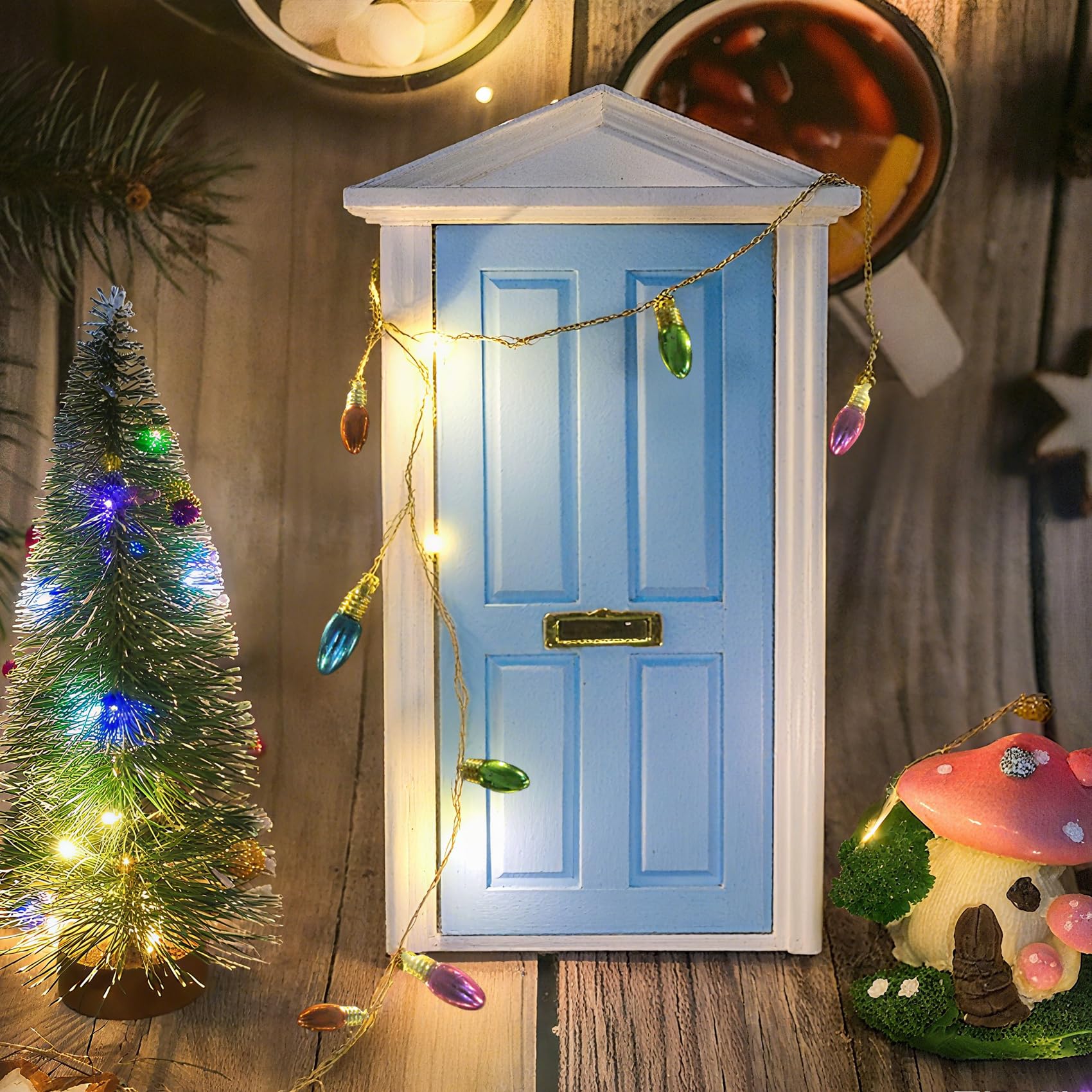 Peachcor Kerstverlichting String of Miniatuur, Poppenhuis Miniatuur Nep Licht, Kerstboom Fairy Lights Decoratief, Metalic Veelkleurige Poppenhuis Miniaturen (1mtr