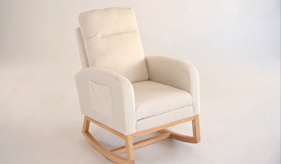 Nursery Rocking Chairs NIOIIKIT Modern Nursery Rocking Chair With ...