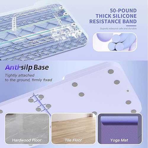 Miniatura 7 de Juego de reformador de pilates y tablero, multiusos, portátil, reformador, kit de pilates para el hogar, entrenamiento en casa, fitness, ejercicio,